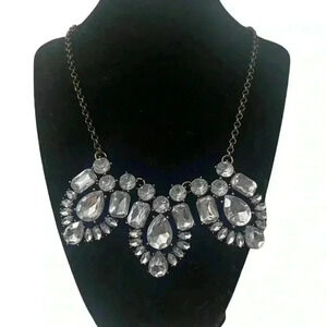 J.Crew Large Rhinestone Cluster Statement Necklace